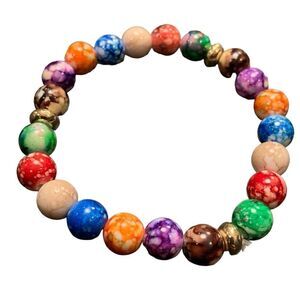 Colorful Natural Stone Beaded Yoga Bracelet - 7 Chakras Healing Energy, Reiki